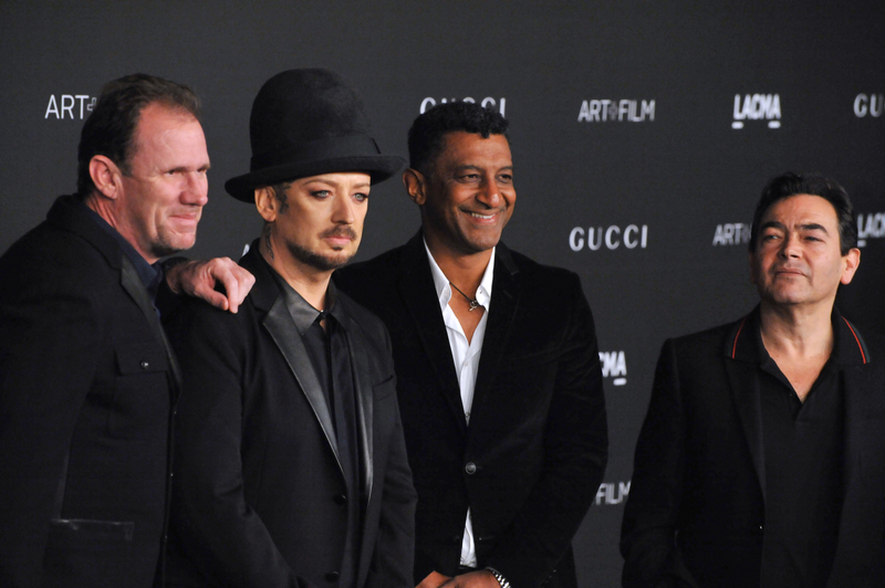 Boy George & his band Culture Club at the 2014 LACMA Art+Film Gala at the Los Angeles County Museum of Art.