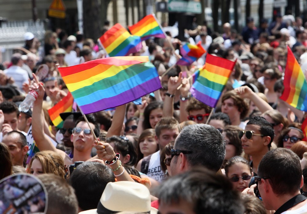 gay pride parade where people discussed the tie between sexual orientation and opioid abuse
