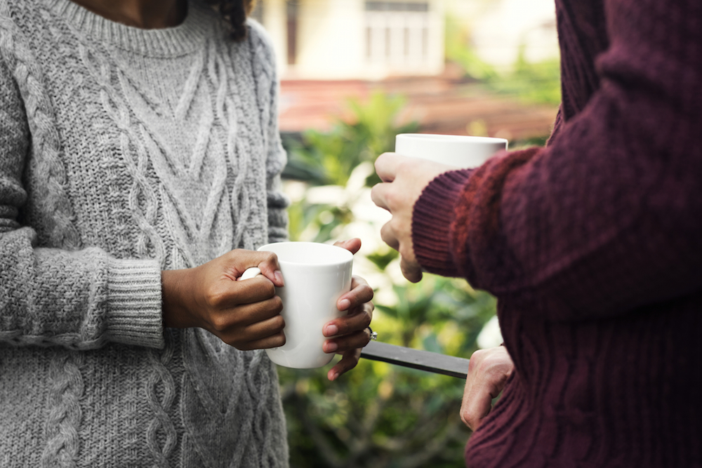 co-workers having a drink and one of which may be laced with meth