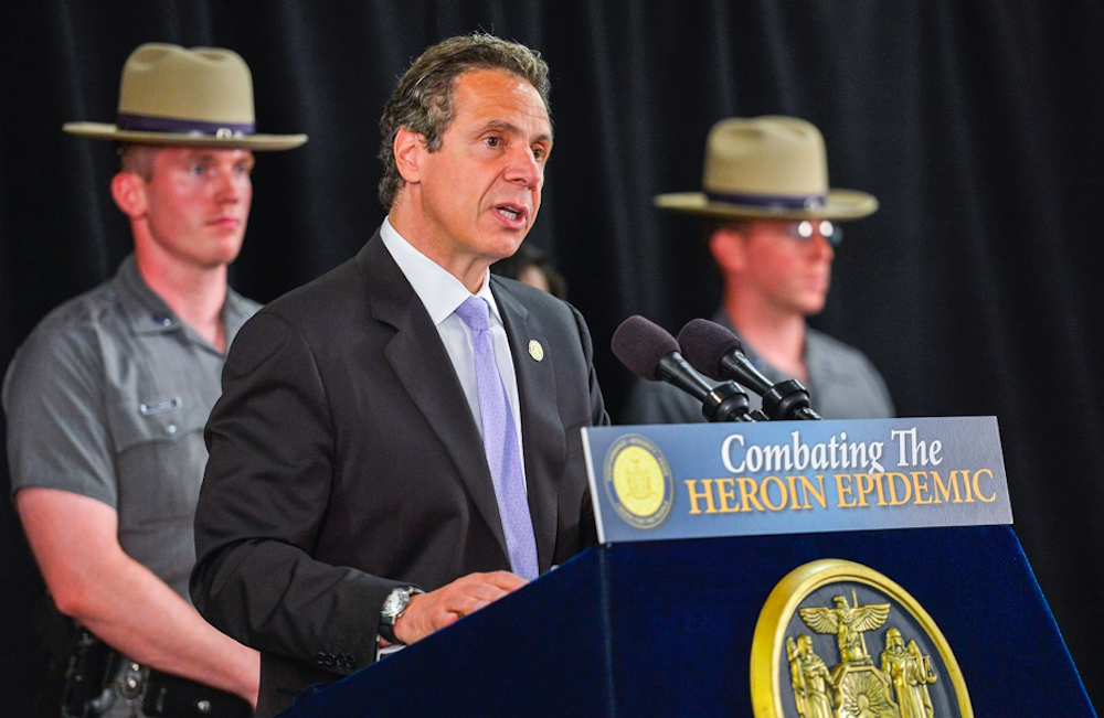 New York's governor discussing addiction treatment resources
