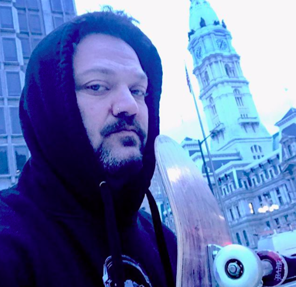 Bam Margera at a skateboard show.