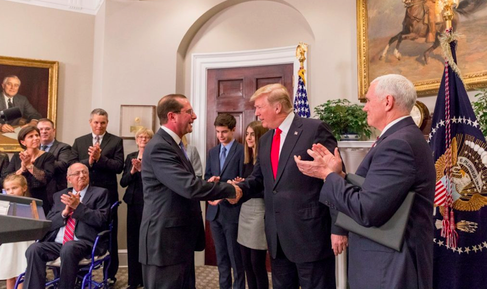 US Health Chief meeting with Trump