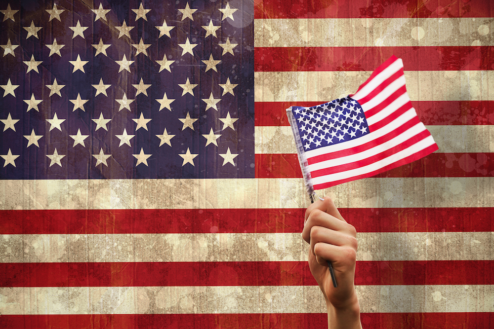 American flags