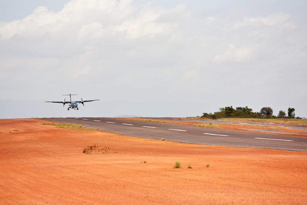 small plane landing in Venezuela