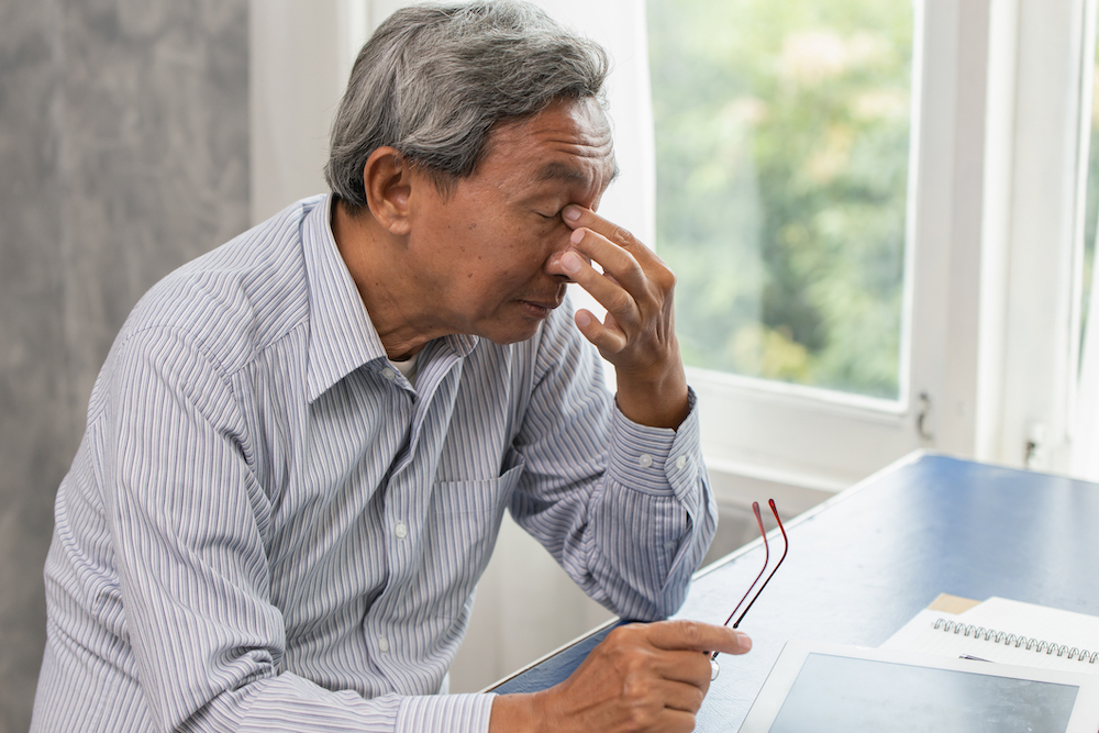older adult in need of adequate mental health care