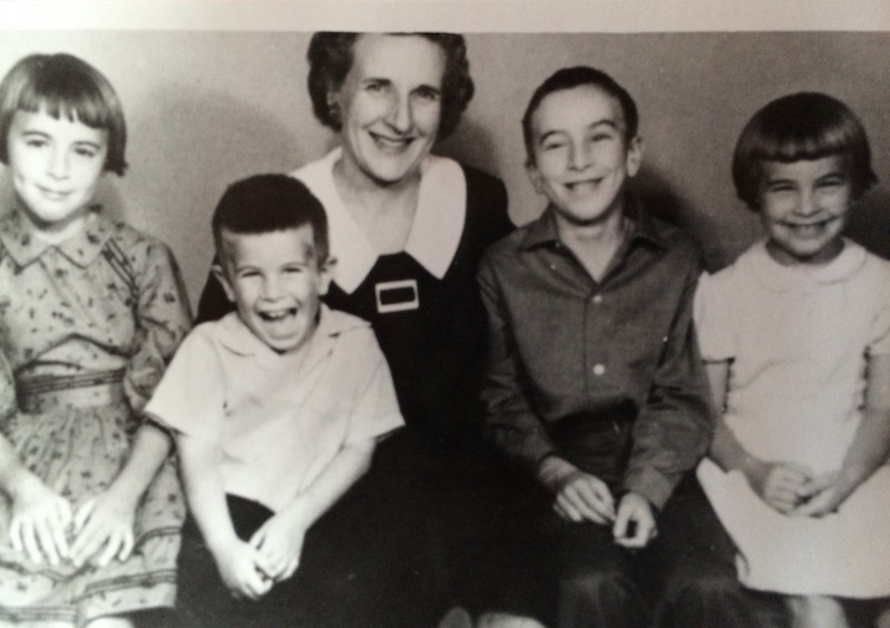 The author's mother with her four children.