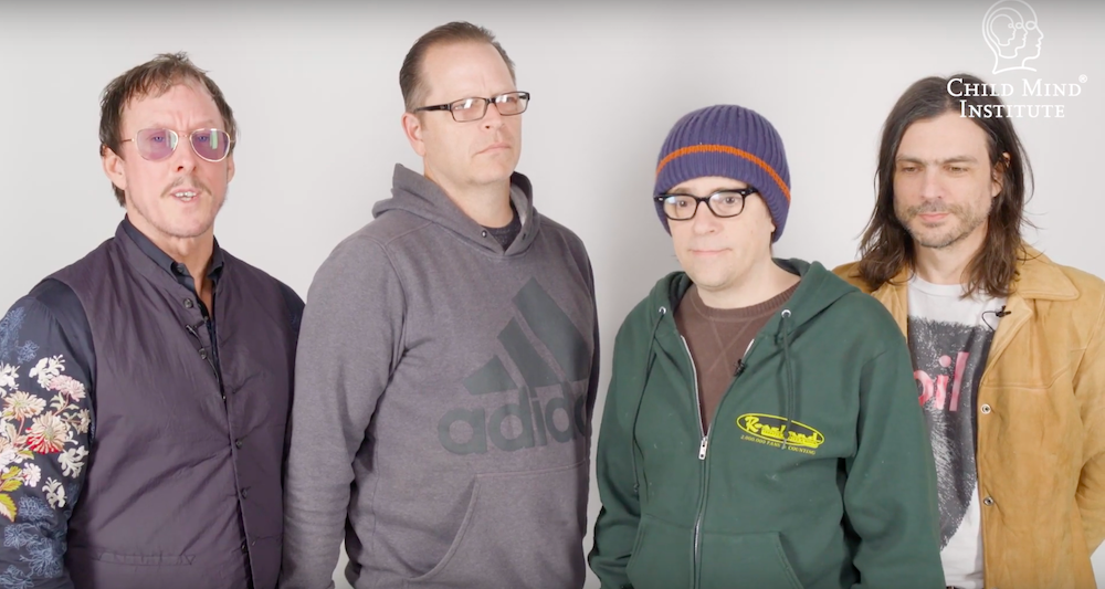 Weezer discussing The Child's Mind Institute's My Younger Self Campaign