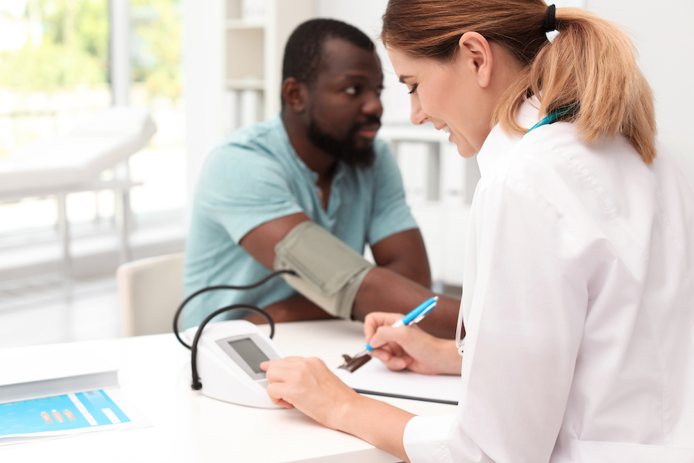 Black patient at the doctor