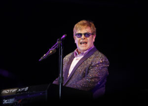Music singer and composer sir Elton John performing in the island of Majorca, Spain