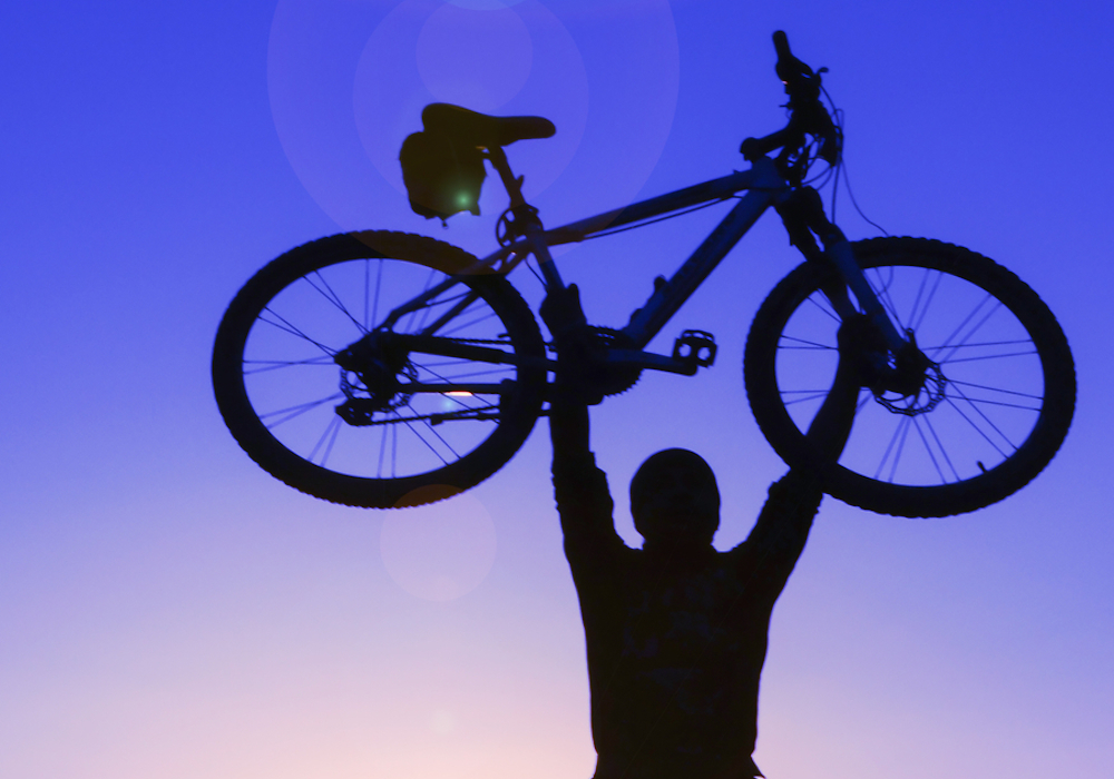 bicyclist silhouette