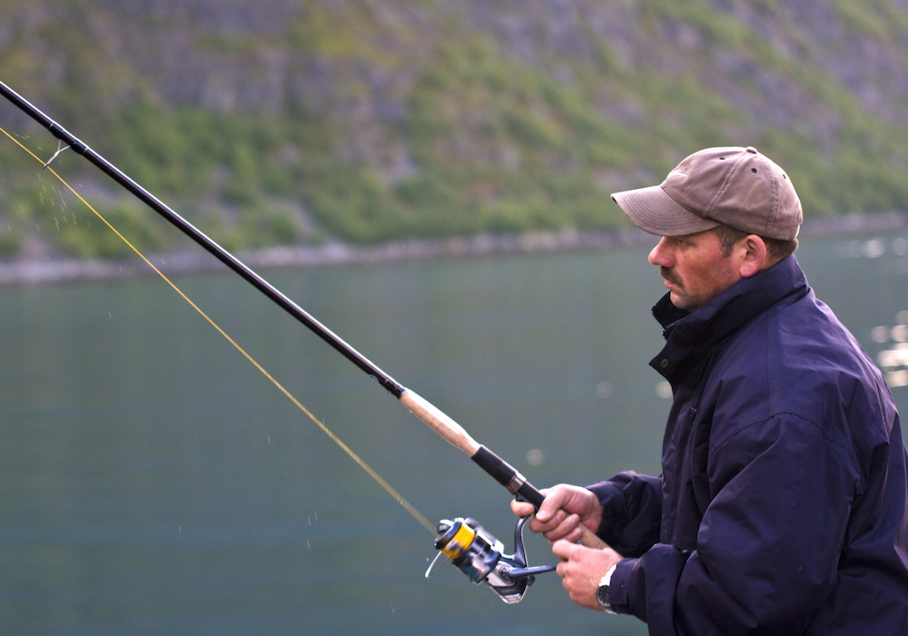 man fishing