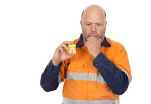 employer holding a drug-testing cup