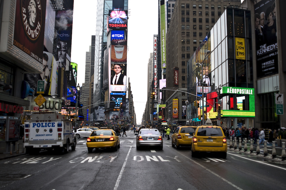 busy New York street