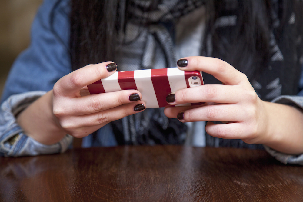 woman in South Korea with digital addiction