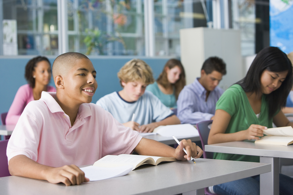 students in a New York classroom