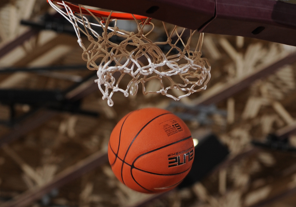 basketball through hoop