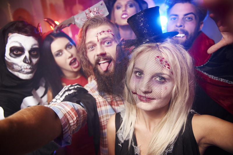 Halloween revelers partying sober