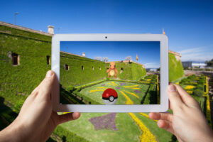 gamer playing Pokemon Go