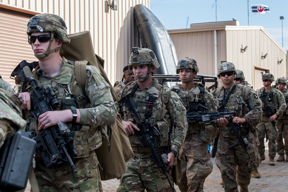 army men entering combat