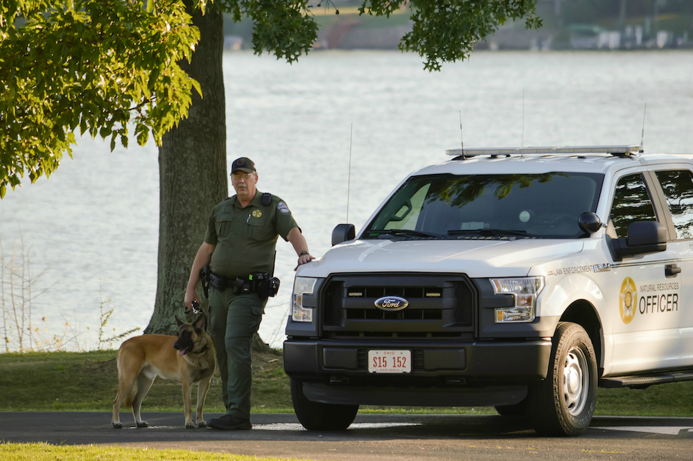 Ohio cop on his way on the scene of fentanyl bust
